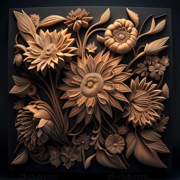 3D model flowers (STL)